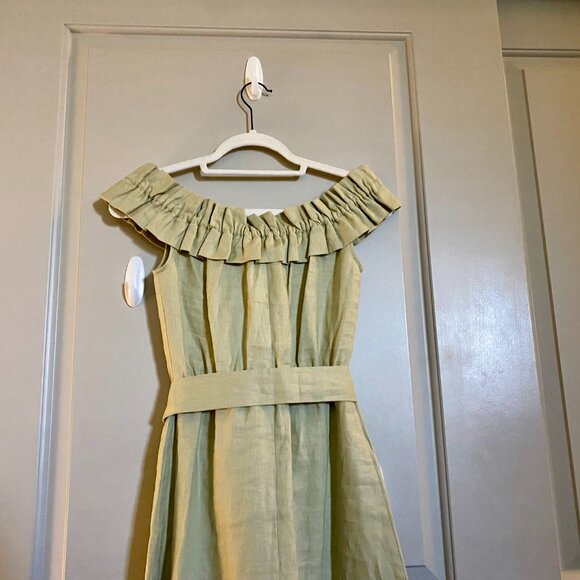 Reformation Sycamore Linen Dress in Dried Herbs Size XS - Picture 6 of 7